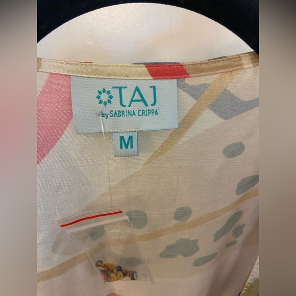 Taj by Sabrina Sequin Wrap Dress Size Medium - Picture 4 of 7